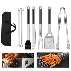 Essential 9PCS Grill Tool Set with Portable Carry Bag for All Occasions