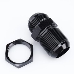 -16 AN Male Flare Straight Bulkhead Fitting Adapter Aluminum 16AN Black 0