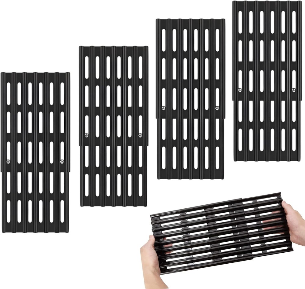 4-Pack Adjustable Cooking Grates – 6″ Wide Universal Replacement Grill Grid