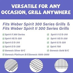 17.5″ Stainless Steel Grill Grate for Weber Spirit & Genesis Series Grills – Dur