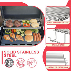 67027 Top Grill Warming Rack for Weber GS4 Spirit I & II 300 Series E310, E320,