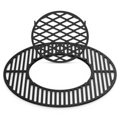 2-in-1 Cast Iron Grill Grate Replacement for 22.5″ Kettle BBQ Charcoal Grills