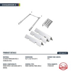 Quemadores y Barras Saborizadoras para Asador Weber Spirit II 200 7 Pzas