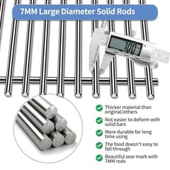 2 Pack 19.5″ Grill Grates and Porcelain Steel Heat Deflectors with 62752 Burn…