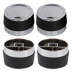 4x Grill Control Knobs Plastic & Silicone for Gas grills with D-stem