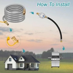 10FT Propane to Natural Gas Conversion Kit for Weber Genesis, Genesis II, Spirit