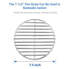 7.5″ BBQ High Heat Stainless Steel Charcoal Fire Grate Fits for Kamado Grill …