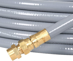10 FT 1/2 ID Natural Gas Hose Quick Connect Fitting for Gas Grill Generator