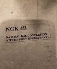 PGS Natural Gas Conversion Kit NGK 4B for H40PSB Grill