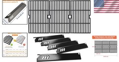 Long-Lasting Cast Iron Grate & Porcelain Heat Plate Combo