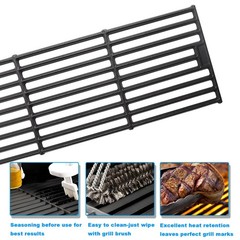 Grill Replacement Parts 3-Pack Grates Heat Plates Burners for Char Griller 5050