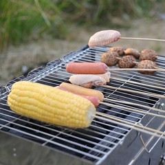Outdoor Barbecue Grill Net with Handles Perfect for Grilling Various Foods