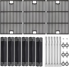 Stainless Steel Grill Parts Kit for 6 Burner Gas Grill – Burners, Heat Plates &