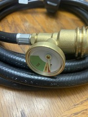 SHINESTAR 12FT Propane Hose Adapter with Gauge QCC-1/POL GA08 350PSIG Universal
