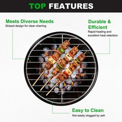 2 Pack Grill Grate Replacement, Steel Grill Grates for BBQ Parts [11.81 Inch]