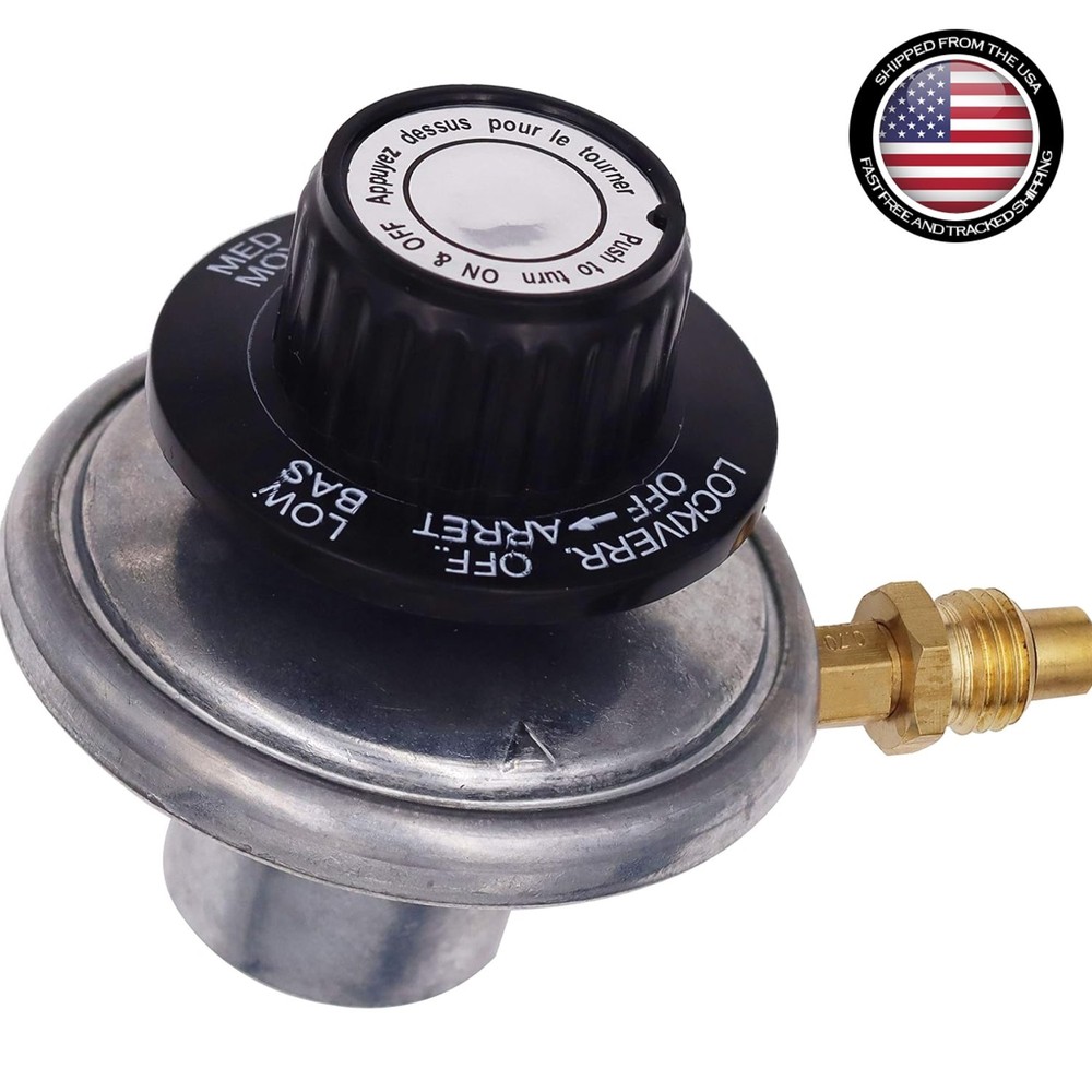 Durable LPG 1 lb Propane Gas Regulator with Pressure Relief Valve – Reliable Use