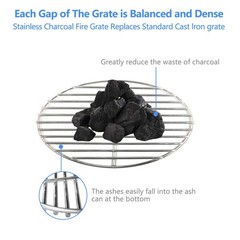 7.5″ BBQ High Heat Stainless Steel Charcoal Fire Grate Fits for Kamado Grill …