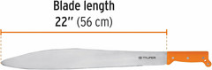 22-Inch Acapulco-Style Machete (Model 15871 / T-905-22P) | Polished Carbon Steel
