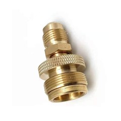 Acxico 2 pcs Grill Stove 1lb Propane Tank Regulator Adapter 3/8 inches, Brass