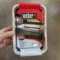 Weber 10 -Pack 8.6-in x 6-in W Disposable Aluminum foil Grill Drip pan -5