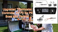 Digital Thermostat Control Board Kit for Pellet Grill Smoker, LCD Display, Meat