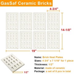 Gassaf Ceramic Brick Replacement For Barbeques Galore Grand Turbo Grand Hall