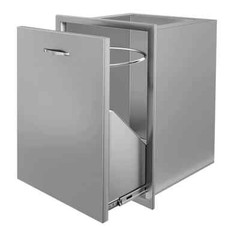BROILMASTER 18″ Roll out Waste Drawer Stainless Steel Built-In Unit BSAW1826R