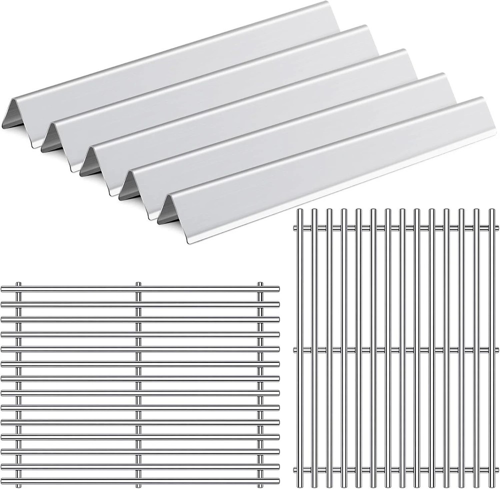 🔥9MM Grill Grates & Flavorizer BAR 7535 7522 Weber Spirit E-210 E-200 STAINLESS