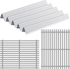 🔥9MM Grill Grates & Flavorizer BAR 7535 7522 Weber Spirit E-210 E-200 STAINLESS