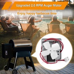 2.0RPM Auger Motor Replacement for Wood Pellet Grills, Smokers – Universal Fit