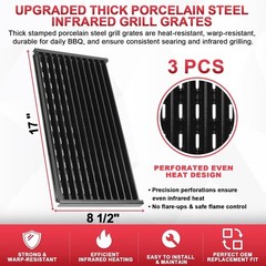 17-Inch Warp-Resistant Grill Grates for CharBroil – Perfect Replacement Parts