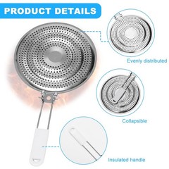 Stove Heat Diffuser Plate Stainless Steel Gas Electric Cooking Even Heat