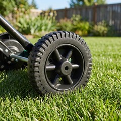 6Pcs Durable Black Plastic Grill Wheels Replacement for Bbq and Lawn Mower Carts