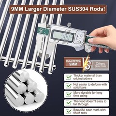 QuliMetal 17.5″ 9MM 304 Stainless Steel Cooking Grates for Weber Spirit E-210…