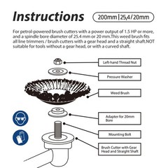 10 Inch Weed Wacker Attachments Heads,Steel Wire Rotary Brush Cutter Trimmer …