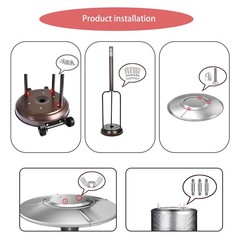 Mcvomv Patio Heater Replacement Parts Hardware Nut Set, Silver