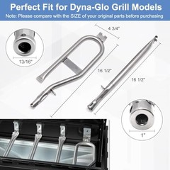 Grill Replacement Parts for Dyna-Glo 5 Burner 5-Pack-Silvery Heat Shield Kit