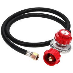 Durable 4 ft Propane Regulator and Hose – Adjustable 0-20 PSI for Versatile Use