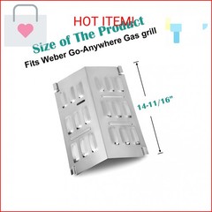 EasiBBQ Stainless Steel Flavorizer Bar for Weber 1141001 Go-Anywhere Gas Grill,