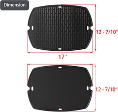 7582 Griddle Full Size Grill for Weber Q100 Q120 Q140 Q1000 Q1400
