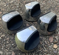 NI GAS GRILL KNOB SET, FOUR (4) KNOBS, ORIGINAL, GENUINE, USED