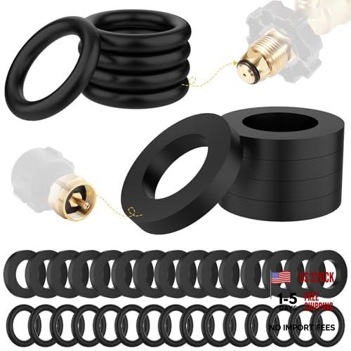20Pcs Soft Rubber O-Rings and 20Pcs Hose Seal Gaskets, Soft Rubber Black