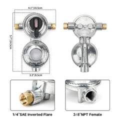 Onlyfire Rv Propane Regulator For Dual Tanks 2 Stage Auto Changeover Lp Propane