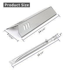 3-Pack Heat Plate & Grill Burner Replacement for Gas Grills – Stainless Steel Pa