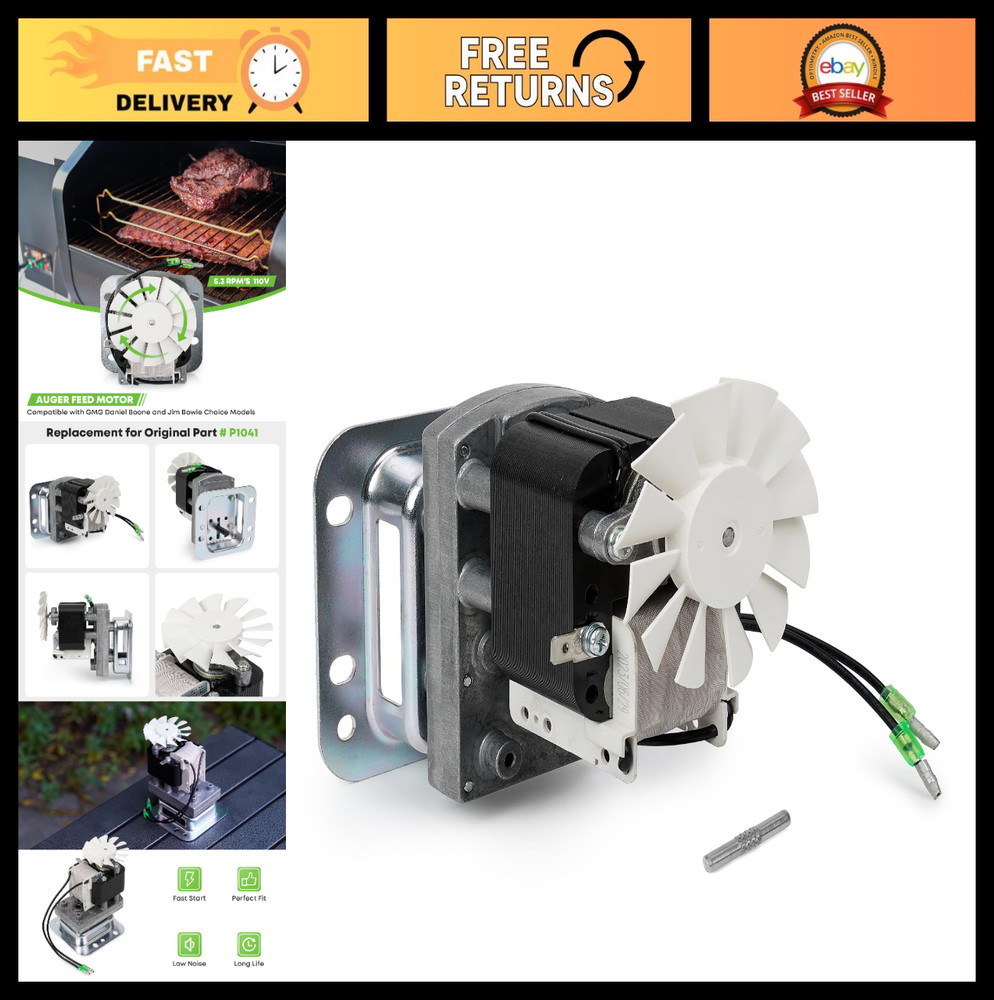 Auger Motor Replacement 110V for GMG Daniel Boone & Jim Bowie Grills – High Powe