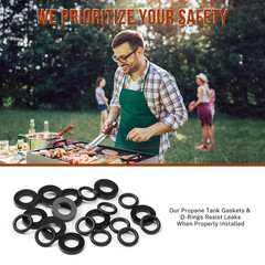 Propane Tank Gasket and 10 O-Rings for Soft Nose P O L Fittings