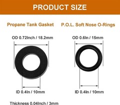 10 Pcs Propane Gasket Set for Regulator & Fittings | Leak-Proof Rubber Seals …