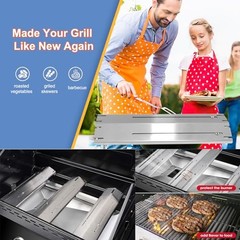 Universal Adjustable Heat Plate, Heat Tents Heat Shields for Gas Grill, 3 Pack