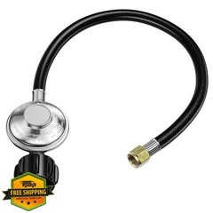 Rushare Gas Grill Regulator Hose 2ft, Propane Replacement for Weber Charbroil