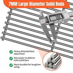 1 Pack 50071 Grill Steel Wire Cooking Grid Rock Grates Replacement Parts for …